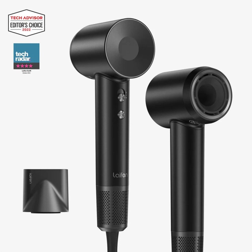 Laifen Swift - High Speed Ionic Hair Dryer with Magnetic Nozzle - Matte Black